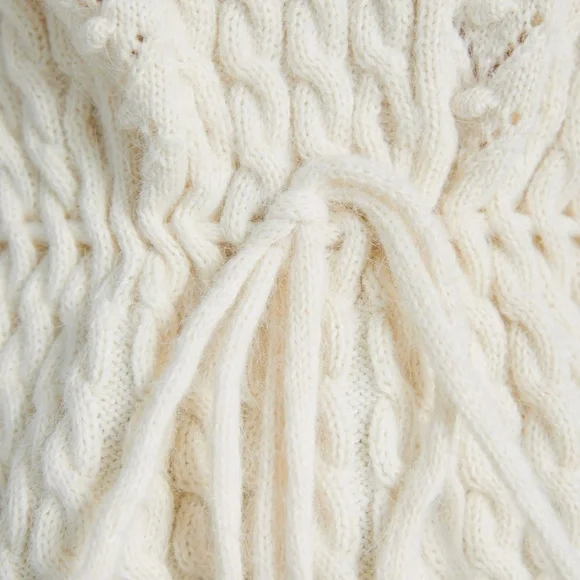 Zara Ivory Cable Knit Sweater - Picture 7 of 9
